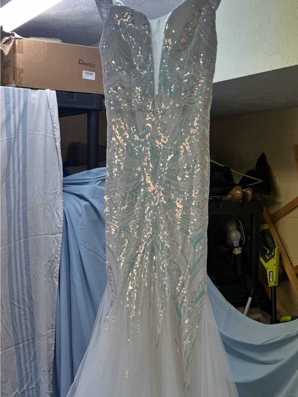 Mermaid sequin formal gown - size small